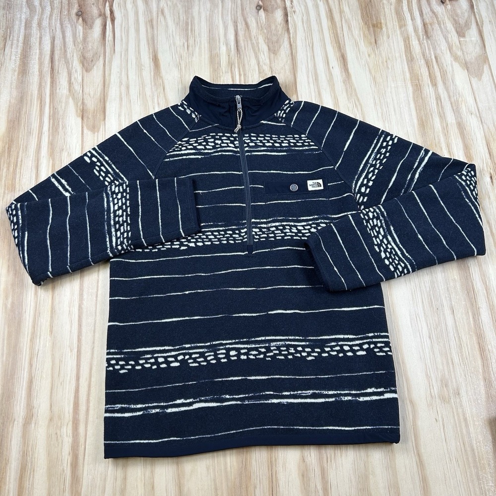 The North Face Men's Small Printed Gordon Lyons 1/4 Zip Fleece Pattern